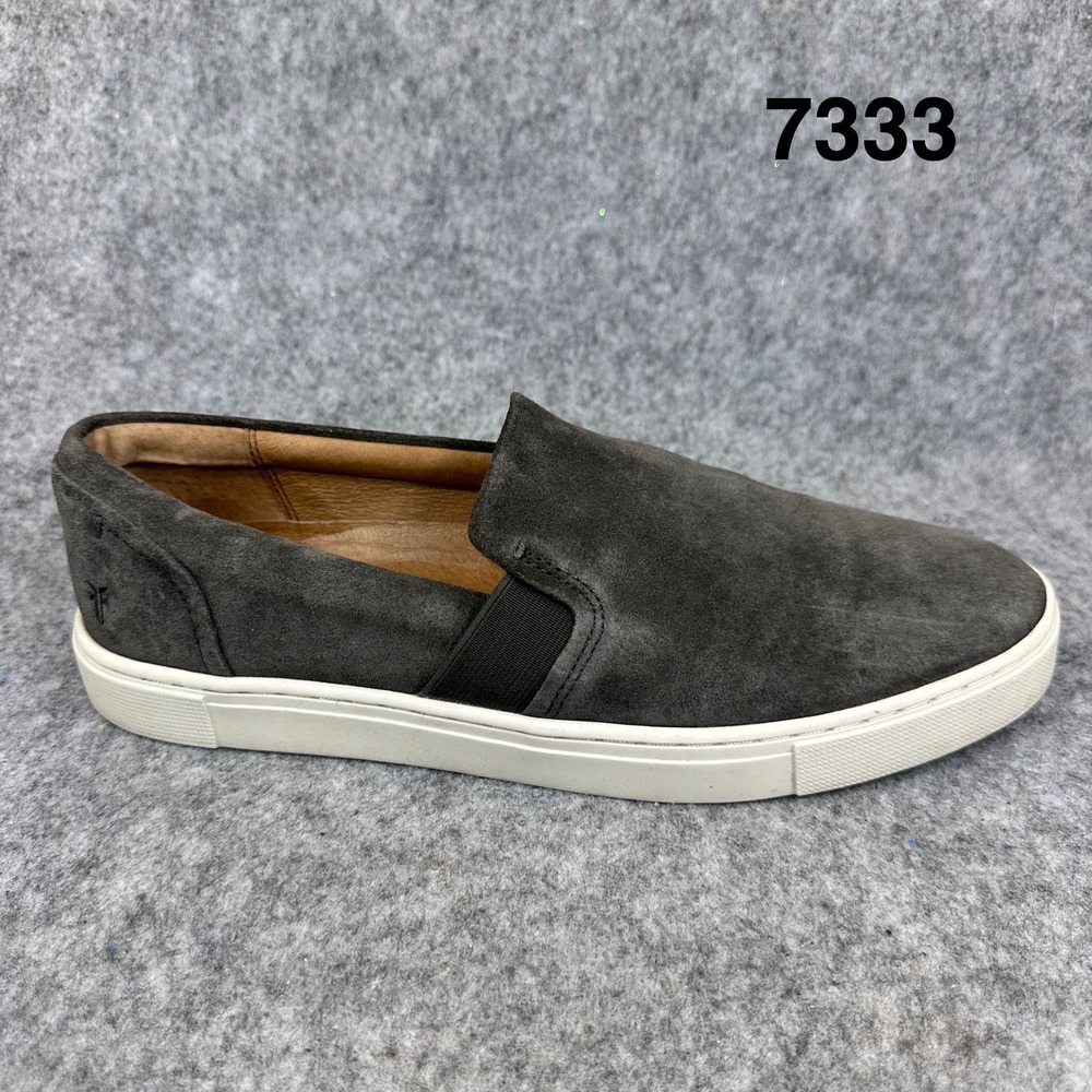 Frye Melanie Slip On Sneakers Womens 9.5 Gray Suede Leather Casual Shoes